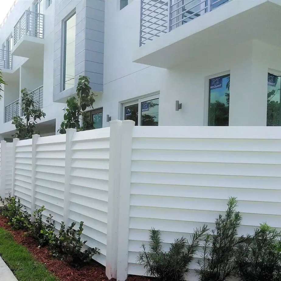Hamptons White Slat Fencing