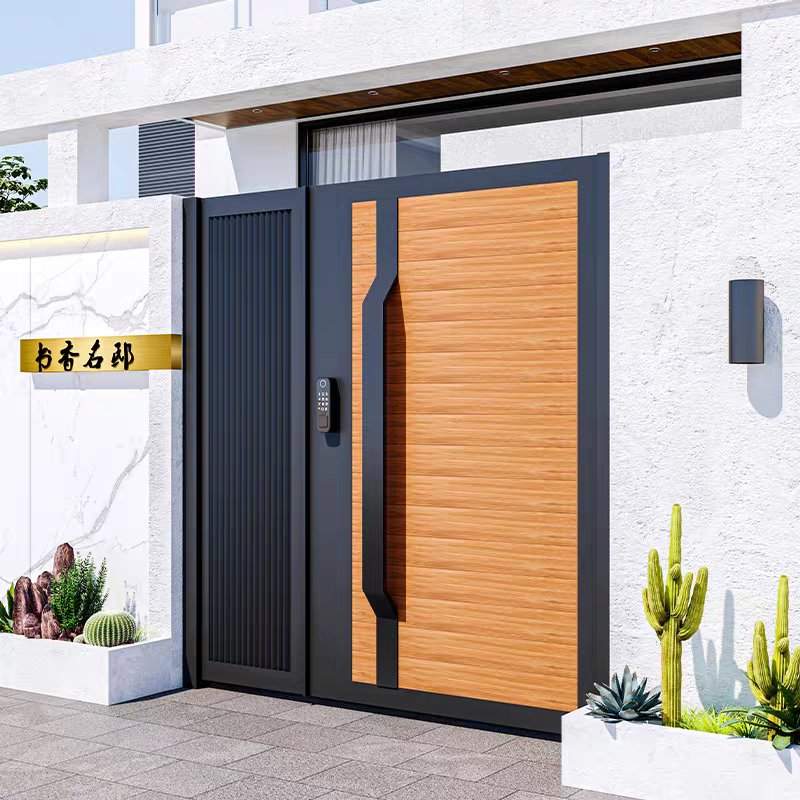 Modern Wood-Grain Gates